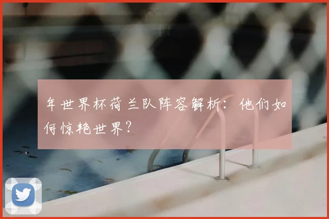 年世界杯荷兰队阵容解析:他们如何惊艳世界?